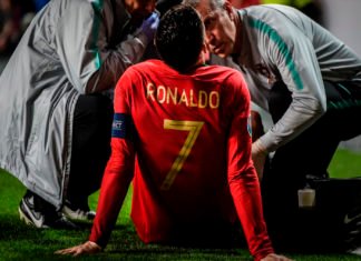 Cristiano Ronaldo se lesiona en el partido de Portugal