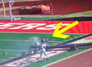 Un poste de la luz cae durante un partido de fútbol en Arkansas y le parte la pierna al linier