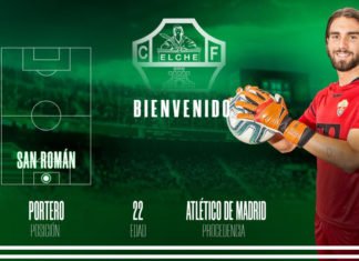 Elche C.F. y el Athlético de Madrid acuerdan que San Román sea portero franjiverde la próxima temporada