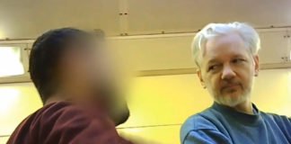 Julian Assange en la prisión de alta seguridad de Belmarsh, en el sudeste de Londres «La Guantánamo de Reino Unido»