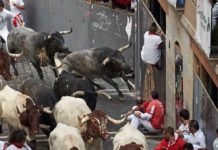 San Fermín 2019: Tres heridos por asta de toro en un rápido y peligroso último encierro