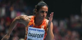 La atleta holandesa Madiea Ghafoor ha sido detenida con 50 kilos de éxtasis y metanfetaminas que portaba en el interior de su vehículo