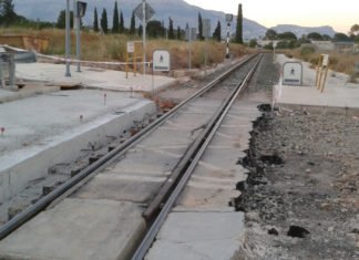 El TRAM deja de funcionar entre Calpe y Denia por obras en la línea del «trenet»