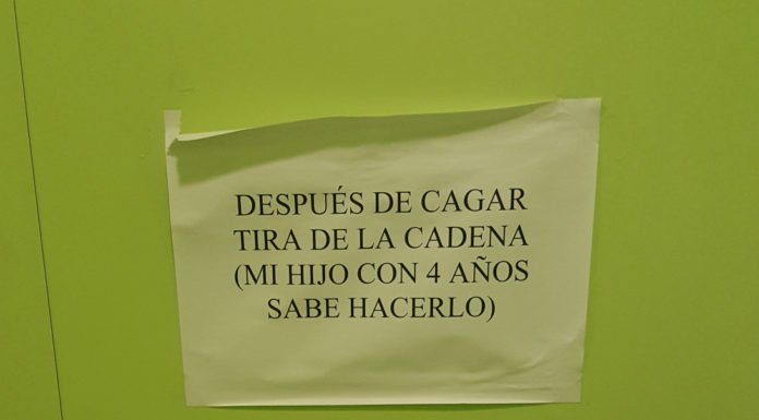 El alcalde de Benidorm (PP) coloca en los váteres públicos del Ayuntamiento carteles indicando qué ha de hacerse «después de cagar»