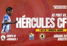 El Hércules de Alicante incia este sábado la Liga jugando en Barcelona frente al AE Prat
