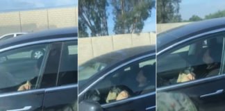 Captan dormido al conductor de un Tesla en California