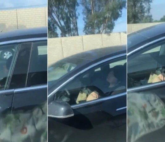 Captan dormido al conductor de un Tesla en California