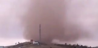 Espectacular tornado en la provincia de Málaga
