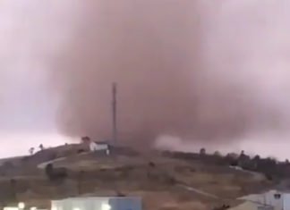 Espectacular tornado en la provincia de Málaga