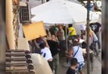 Batalla campal en Barcelona VÍDEO