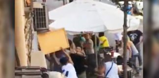 Batalla campal en Barcelona VÍDEO