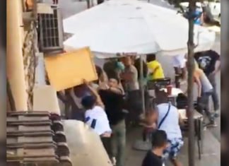 Batalla campal en Barcelona VÍDEO
