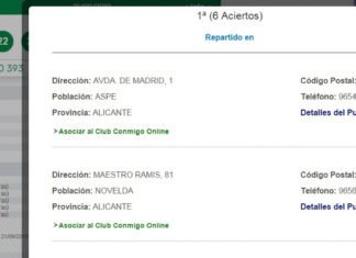 La primitiva deja dos importantes premios en Aspe y Novelda