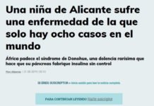 El Diario Información utiliza la enfermedad mortal de un bebé de Alicante para «hacer caja»