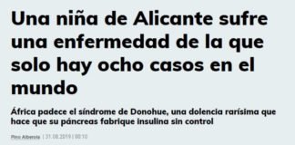 El Diario Información utiliza la enfermedad mortal de un bebé de Alicante para «hacer caja»