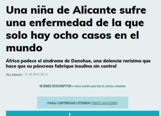 El Diario Información utiliza la enfermedad mortal de un bebé de Alicante para «hacer caja»