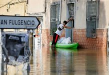 La Guardia Civil (AGCS) acudirá con un gran cargamento de ayuda en Murcia y Alicante para ayudar a los damnimicados por la gota fría