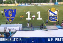 El Orihuela CF, se deja 2 puntos en casa, al empatar 1-1, contra el AE Prat