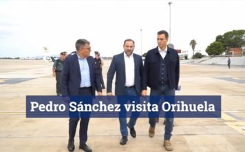 Sánchez aterriza en Alicante para visitar zonas afectadas por temporal