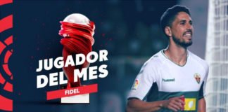 El jugador del Elche Fidel Chaves es elegido mejor jugador de la Liga SmartBank del mes de noviembre