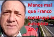 Menos mal que Franco construyó la autopista AP-7 entre Alicante y Valencia. ¿Quedará libre de pago?