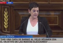 Bronca en mitad de la intervención de la portavoz de EH Bildu, Mertxe Aizpurua por las críticas al Rey y la Constitución
