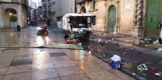 Alicante ciudad acumuló en sus calles 1.500 toneladas de residuos durante Navidad y Reyes Magos