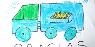 Niños de un colegio de Aljarafe en Sevilla dedican su tiempo y dibujos a los transportistas que están dando todo durante la pandemia