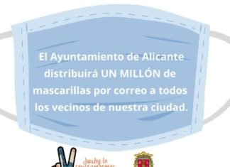 El Ayuntamiento de Alicante repartirá un millón de mascarillas a todos sus vecinos de manera urgente para luchar contra el coronavirus
