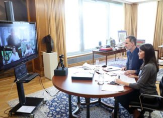 Los Reyes de España han mantenido hoy una videoconferencia con representantes de la musica de nuestro país