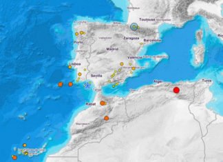 Aumenta la actividad sísmica en torno al Estrecho de Gibraltar con cuatro terremotos en cuatro días