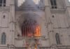 Los bomberos franceses controlan el incendio declarado en la Catedral de Nantes