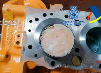 Casi diez kilos de cocaína introducidos en un motor han sido incautados en el aeropuerto de El Altet