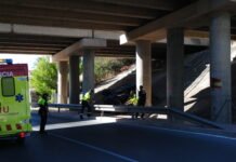 Espectacular accidente en la autopista AP-7 entre Benidorm y Altea a la altura de l´Alfàs del Pi