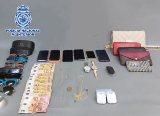 La Policía Nacional detiene a un grupo criminal presuntamente dedicado a robar al descuido por toda la provincia de Alicante