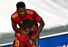 España brilla ante Ucrania gracias al joven Ansu Fati