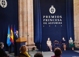 Ceremonia de entrega de los Premios Princesa de Asturias 2020 presidida por el Rey de España Don Felipe VI