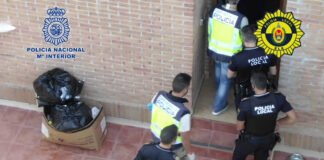 La Policía Nacional y la Policía Local de Elche detienen a cinco personas y desarticulan una organización criminal dedicada al cultivo y venta de marihuana