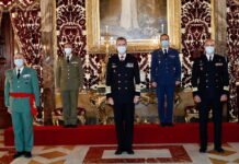 Audiencia militar del Rey de España Don Felipe VI a los jefes de contingentes regresados de zona de operaciones