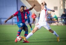 El C.F. La Nucía vence al Atlético Levante en Buñol por 0-1