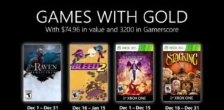 Anunciados los Games with Gold de diciembre