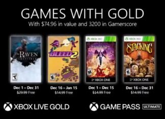 Anunciados los Games with Gold de diciembre