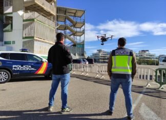 La Policía Nacional despliega a sus agentes especializados en seguridad y protección aérea