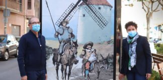 Los vecinos de Onda ya disfrutan de una remodelada Plaza de la Calle Cervantes con más espacio verde e inspiración literaria