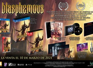 Se muestran las ediciones de Blasphemous que Selecta Play lanza en España