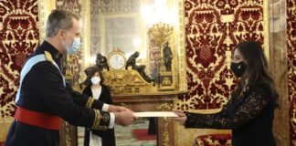 Su Majestad el Rey recibió las Cartas Credenciales de los nuevos embajadores de Mónaco, Letonia, Honduras, Chipre, Guinea Bissau, Uruguay y Ghana