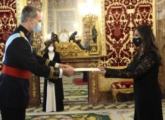 Su Majestad el Rey recibió las Cartas Credenciales de los nuevos embajadores de Mónaco, Letonia, Honduras, Chipre, Guinea Bissau, Uruguay y Ghana