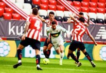 San Mamés no trató bien al Elche en una tarde lluviosa típicamente bilbaína