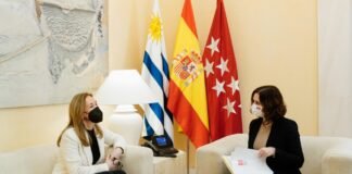 Díaz Ayuso refuerza la colaboración institucional entre Madrid y Uruguay