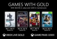 Anunciados los Games With Gold de marzo de 2021